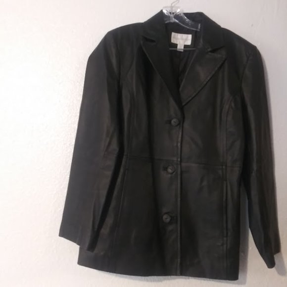 Worthington Women's size large black leather jacket